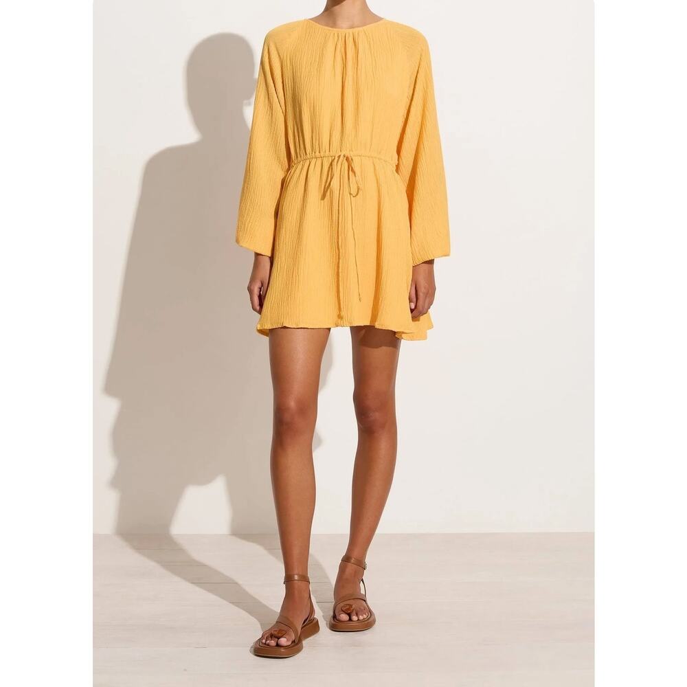 Faithfull the Brand Constance Linen Gauze Mini Dress - Picture 1 of 12